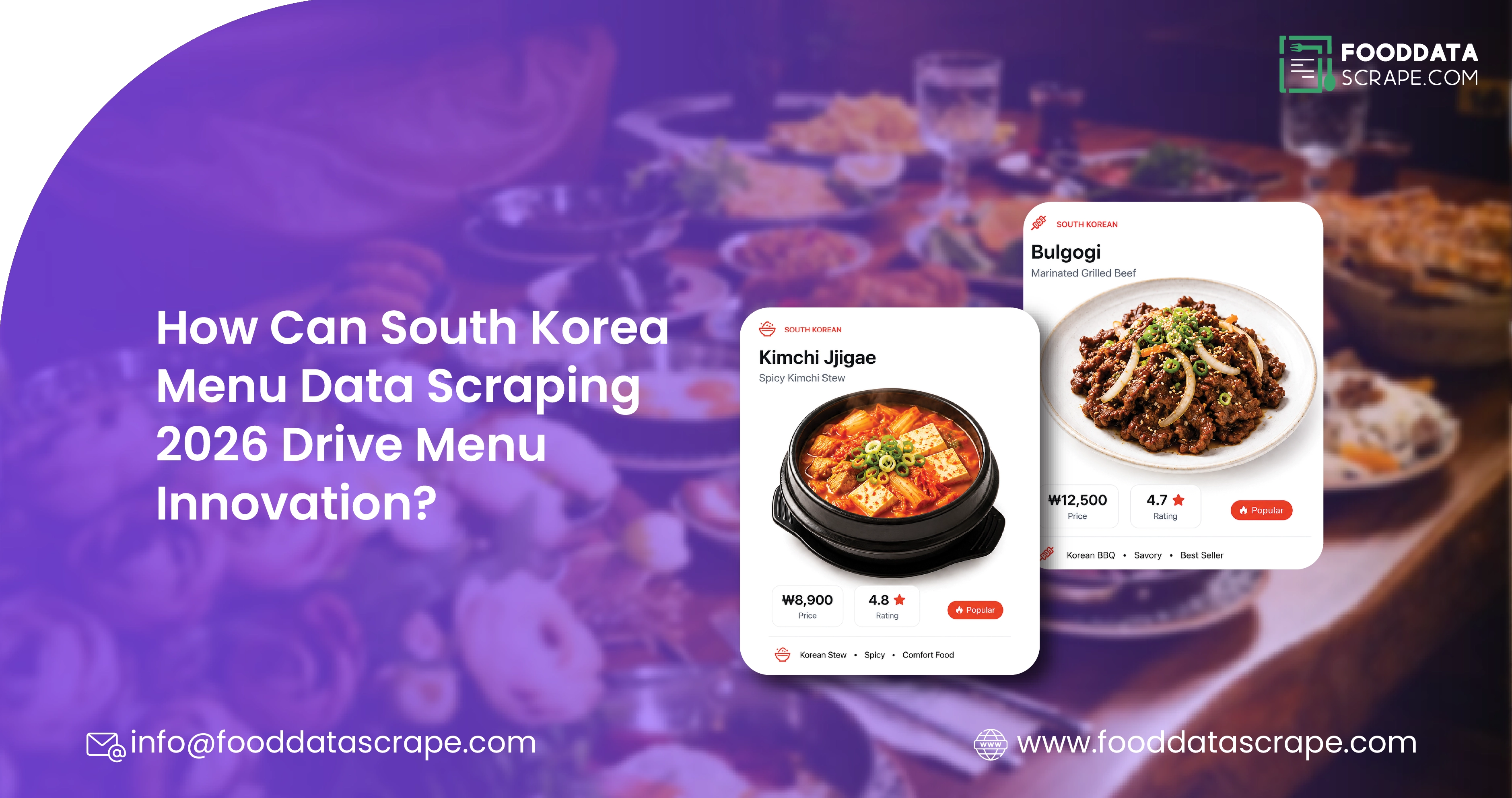 South Korea Menu Data Scraping 2026 Driving Menu Innovation
